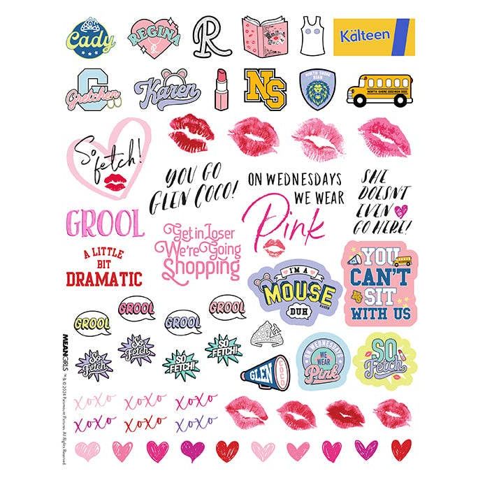 Mean Girls Burn Book Scrapbook Set – Scrapbook Kit with Stickers & Washi Tape