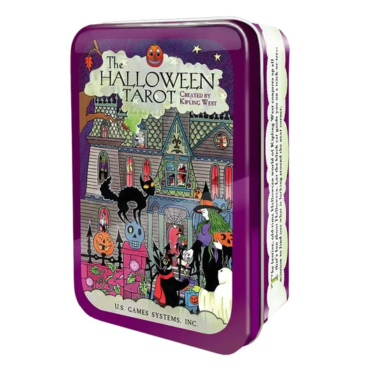 Halloween Tarot in a Tin – 78-Card Pocket Tarot Deck