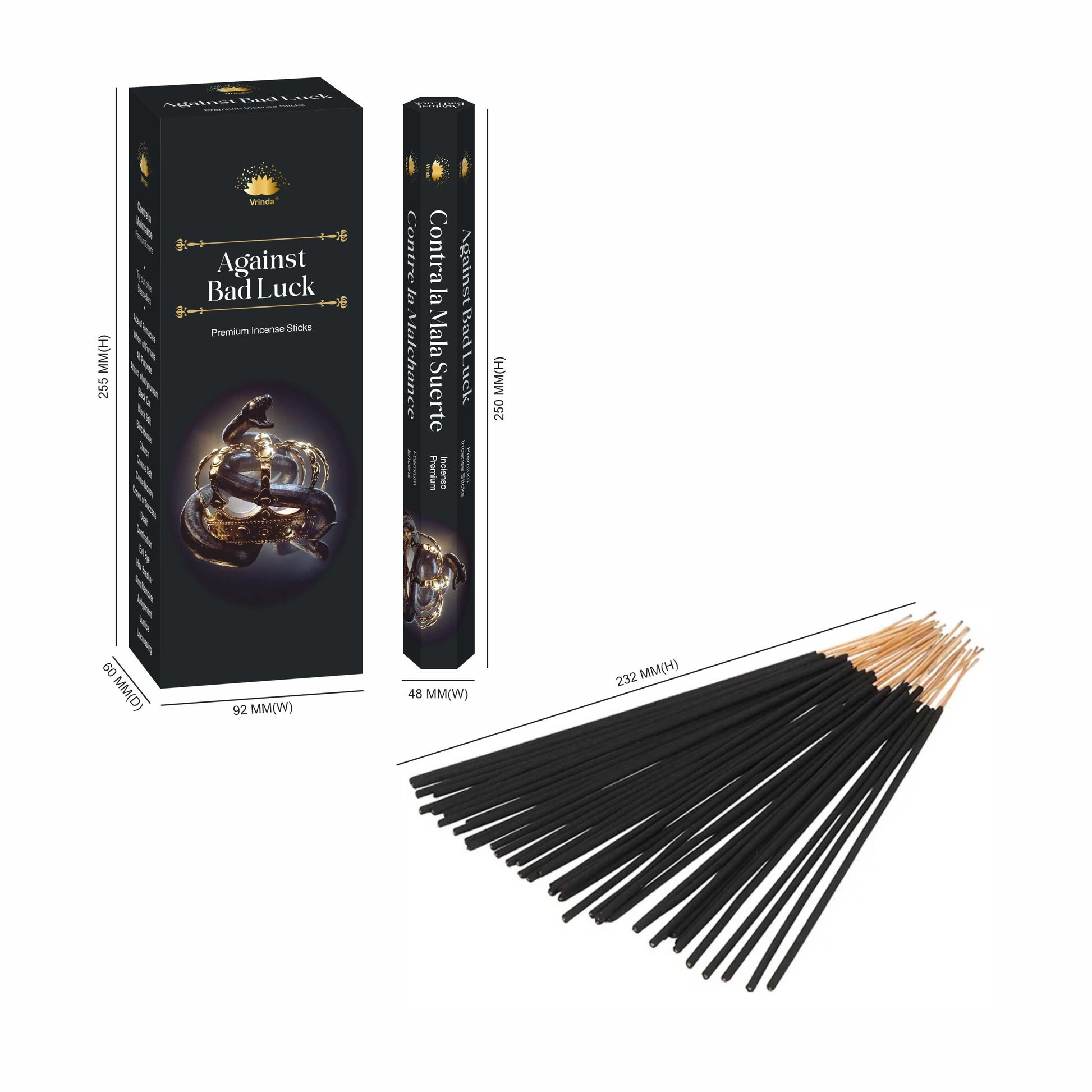Against Bad Luck hexa incense sticks (pack of 6) - Authentic Occult and Witchcraft Supply Image