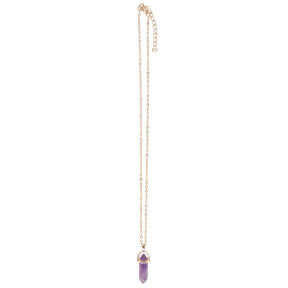 Amethyst Crystal Necklace Greeting Card – Spiritual Gift & Greeting Card