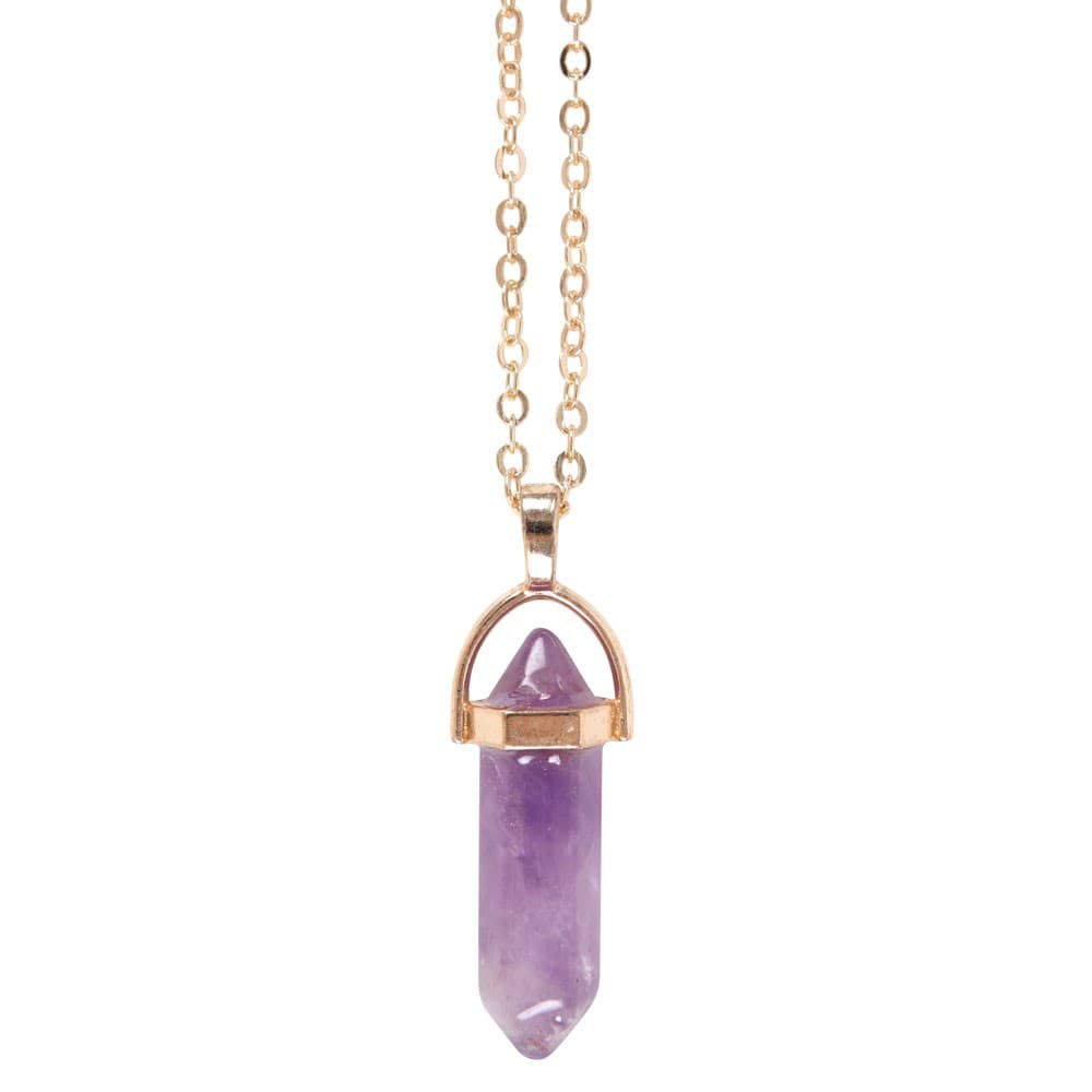 Amethyst Crystal Necklace Greeting Card – Spiritual Gift & Greeting Card