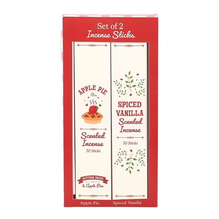 Apple Pie & Spiced Vanilla Incense Sticks (Set of 2) - Cozy Home Fragrance Gift
