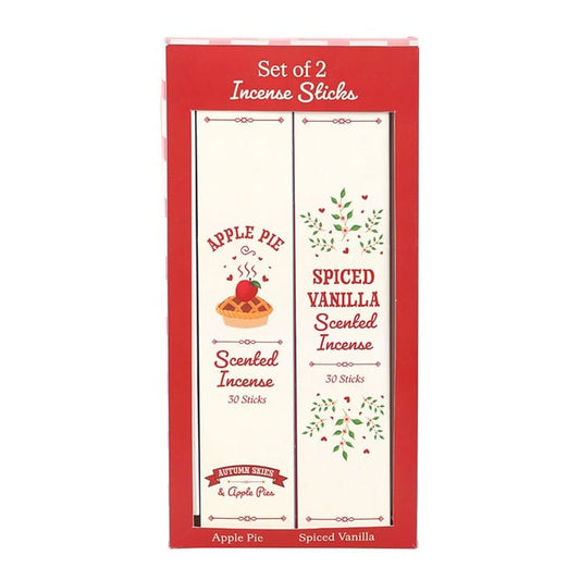 Apple Pie & Spiced Vanilla Incense Sticks (Set of 2) - Cozy Home Fragrance Gift