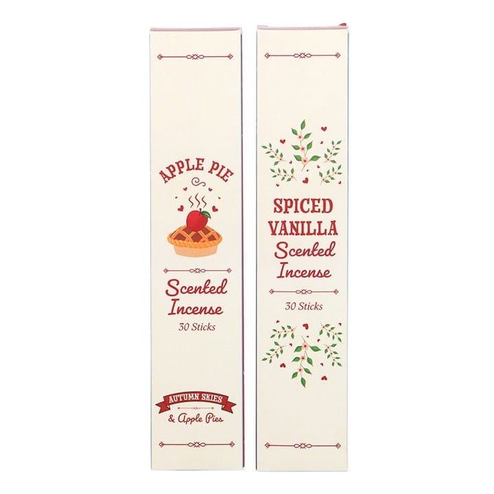 Apple Pie & Spiced Vanilla Incense Sticks (Set of 2) - Cozy Home Fragrance Gift