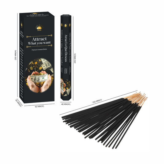 Attract what you Want hexa incense sticks (pack of 6) - Authentic Occult and Witchcraft Supply Image