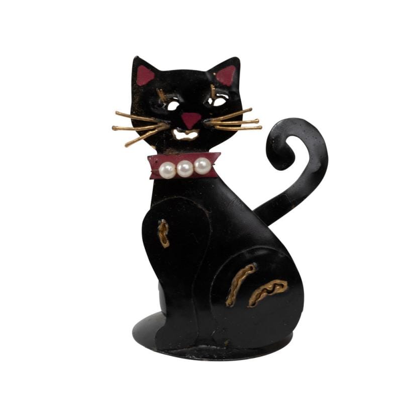 Black Cat Tea Light Candle Holder – Gothic Witchy Home Décor