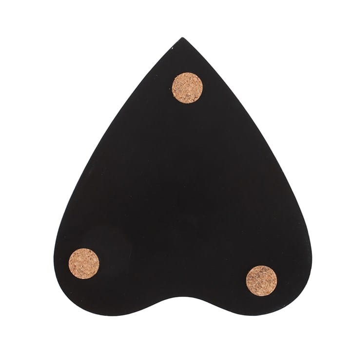 Black Talking Board Planchette Coaster Set | Set of 4 with Holder