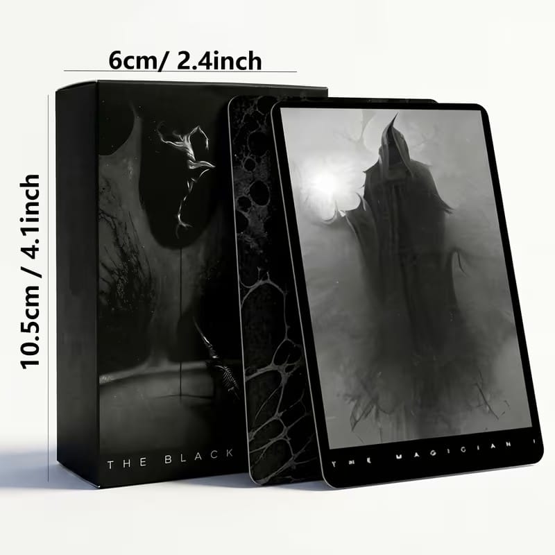 The Black Tarot Deck – Gothic Dark Art Divination Cards (78 Cards)