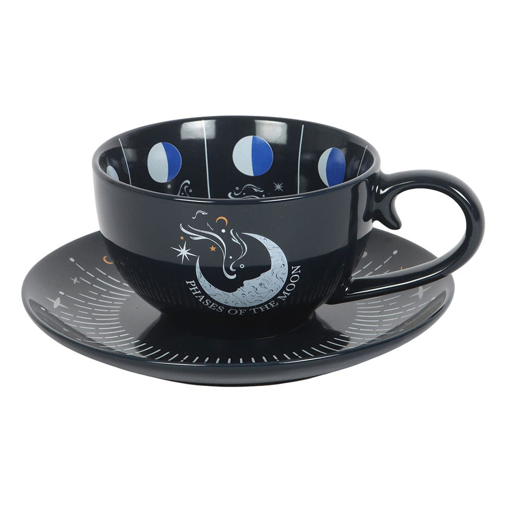 Blue Moon Phase Teacup and Saucer Set – Celestial Gift
