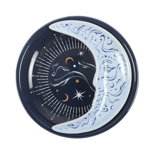 Blue Moon Stacking Trinket Dish Set | Celestial Moon Jewelry & Crystal Dish