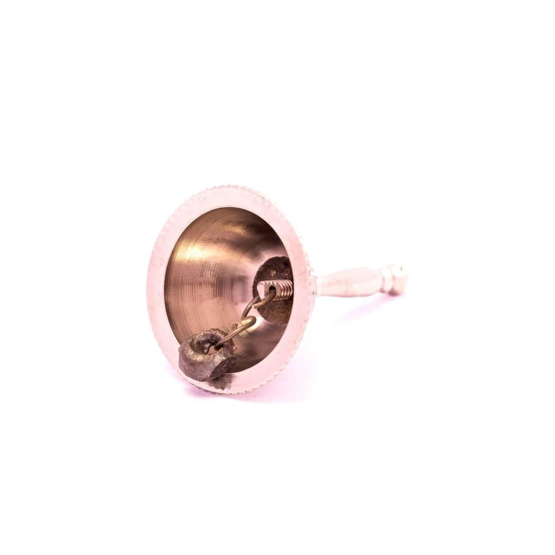 Pink Pentacle Brass Altar Bell – 3 Inch Ritual Bell