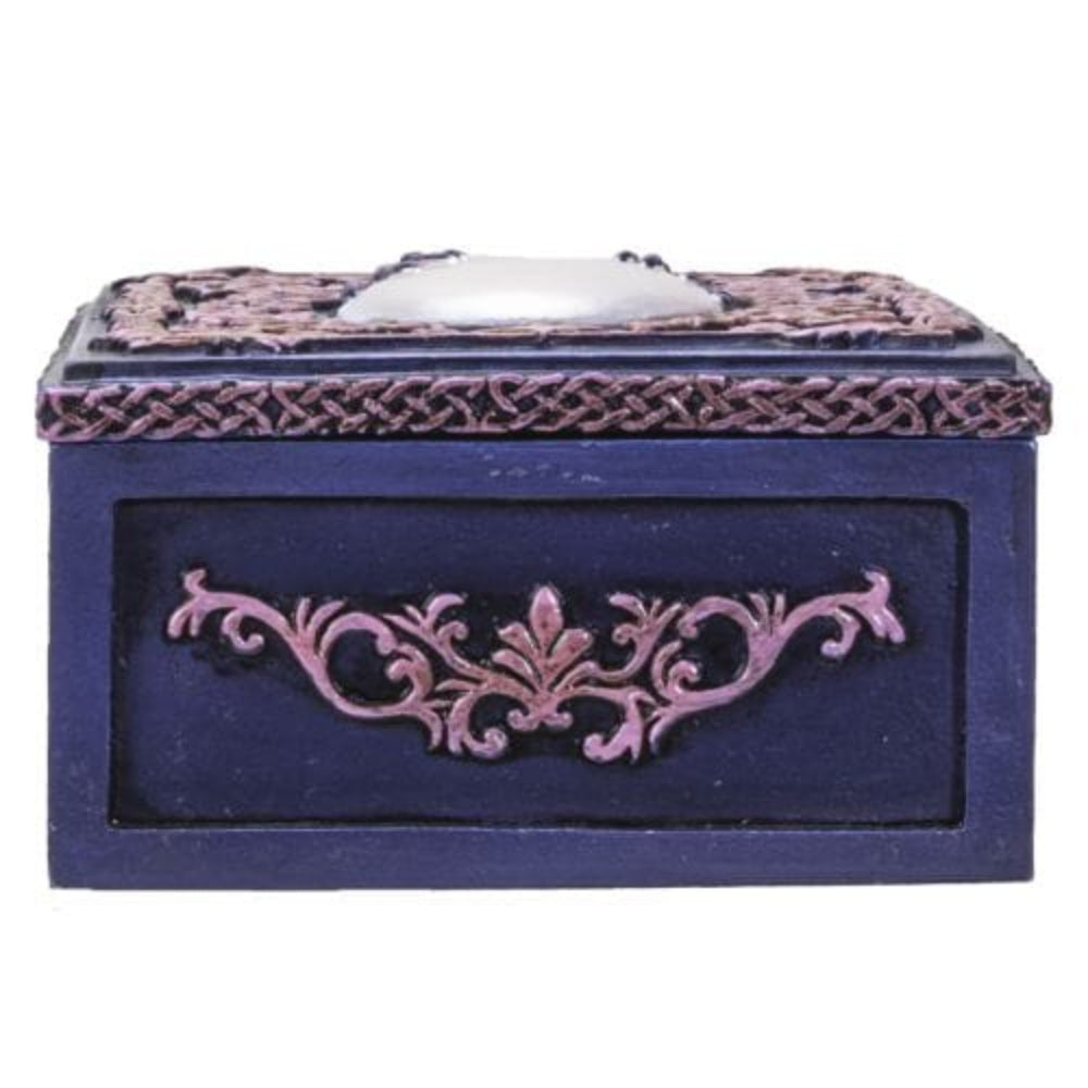 Crystal Ball Tarot Box – Hand-Painted Gothic Tarot Deck Storage Box