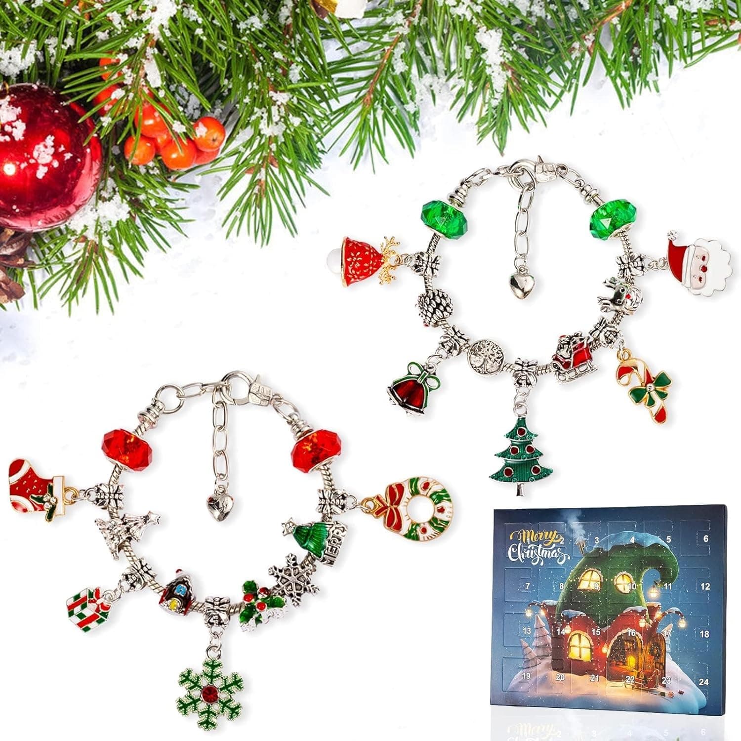 DIY Charm Bracelet Kit | 24 Day Christmas Jewelry Set - Authentic Occult and Witchcraft Supply Image