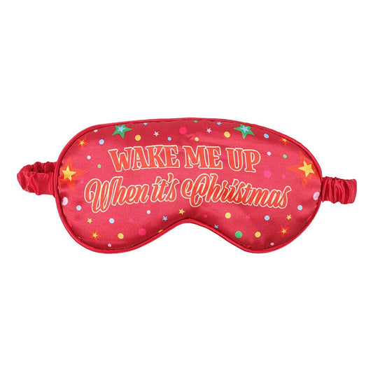 ’Wake Me Up When It’s Christmas’ Satin Sleep Mask - Funny Holiday Eye Cover