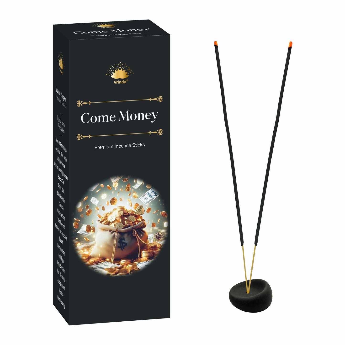 Come Money hexa incense sticks (pack of 6) - Authentic Occult and Witchcraft Supply Image
