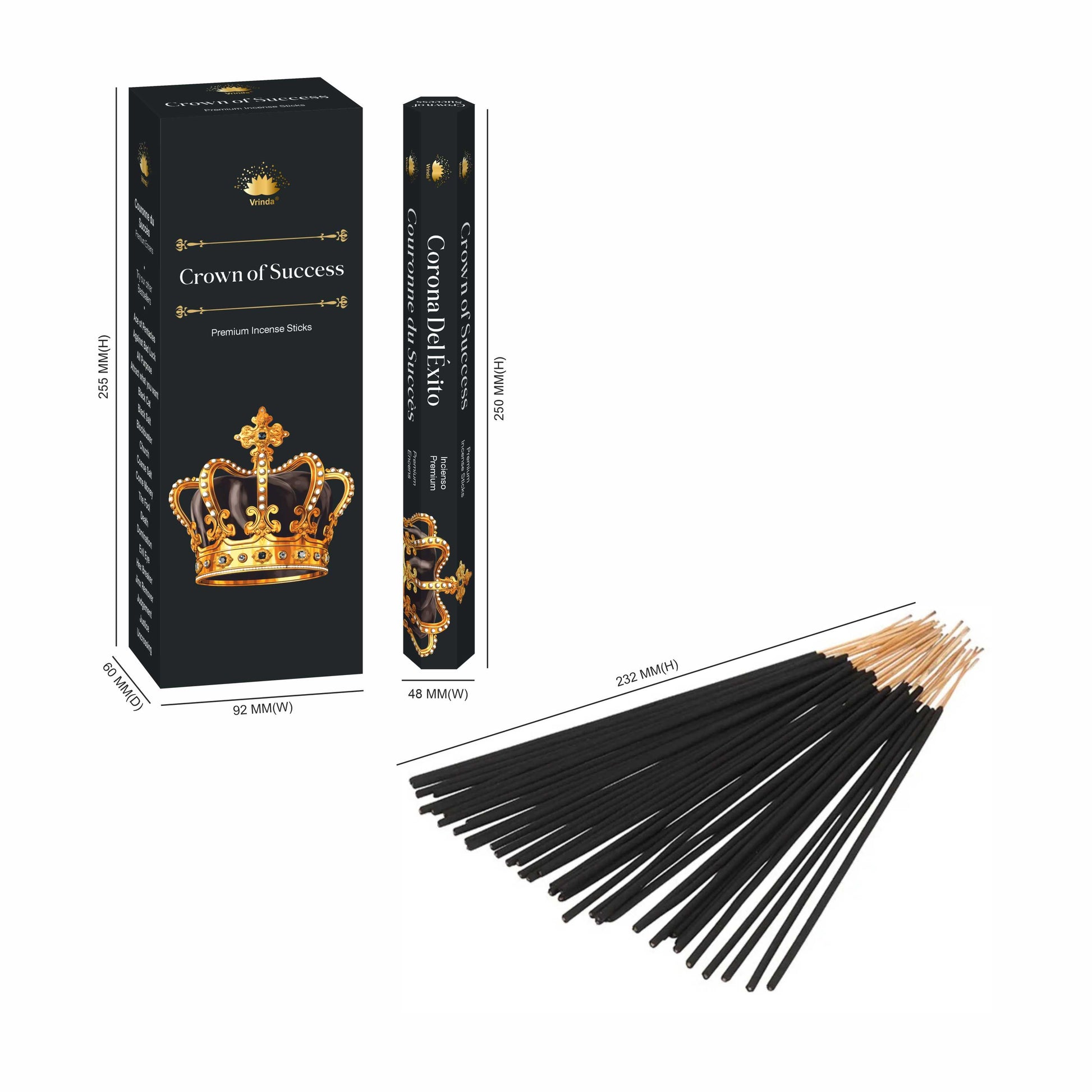 Crown Of Success hexa incense sticks (pack of 6) - Authentic Occult and Witchcraft Supply Image
