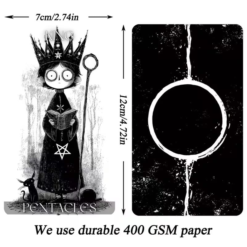 Dark Whimsical Tarot Deck – Gothic Cute Tarot Cards with Storybook Artwork