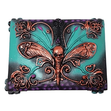 Death Moth Box - Gothic Trinket Box & Witchy Decor