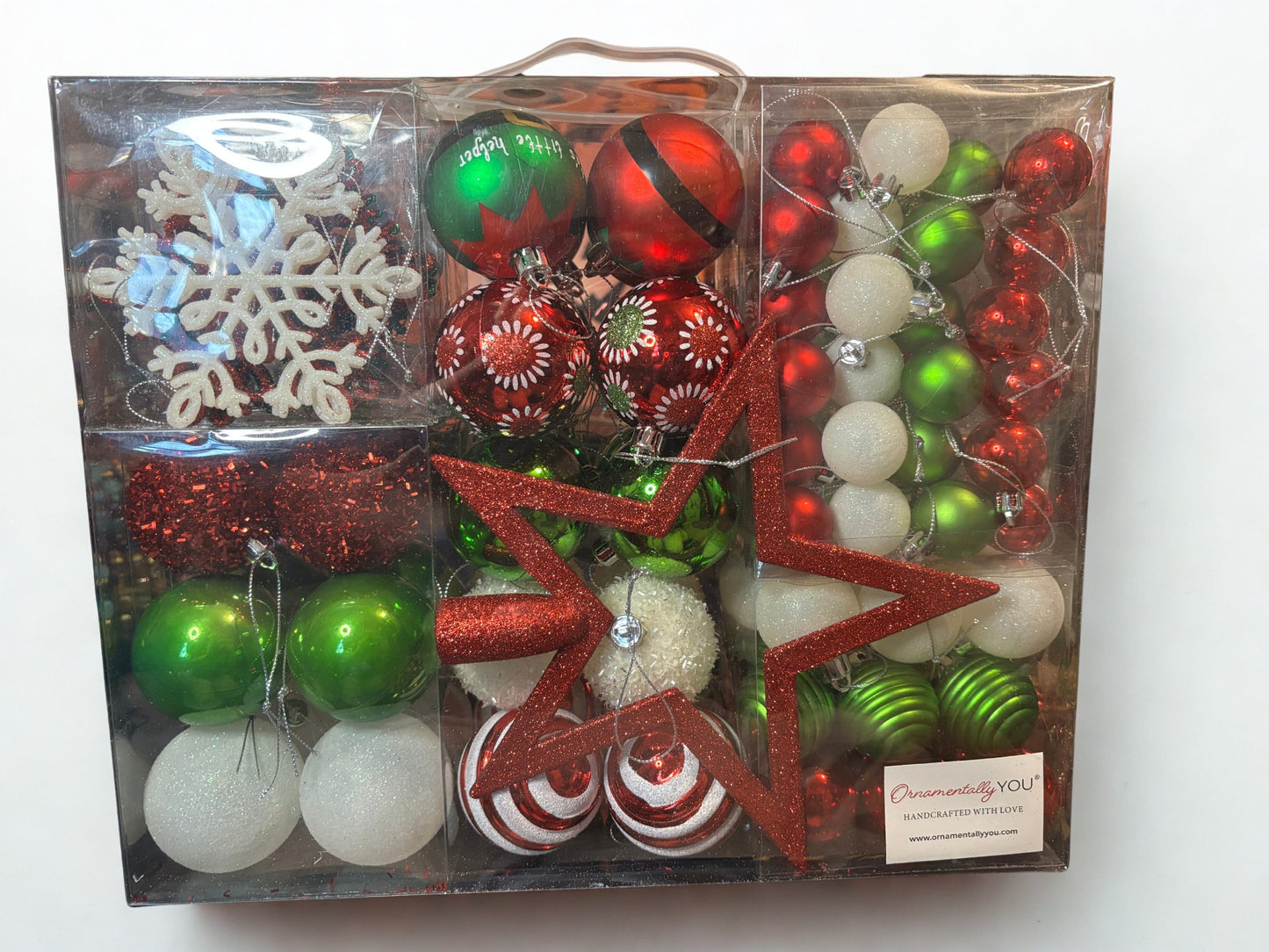 Mega 100-Piece Elf Christmas Ornament Bundle Set | Assorted Baubles in Red, Green, Candy Cane & Gift Box Designs