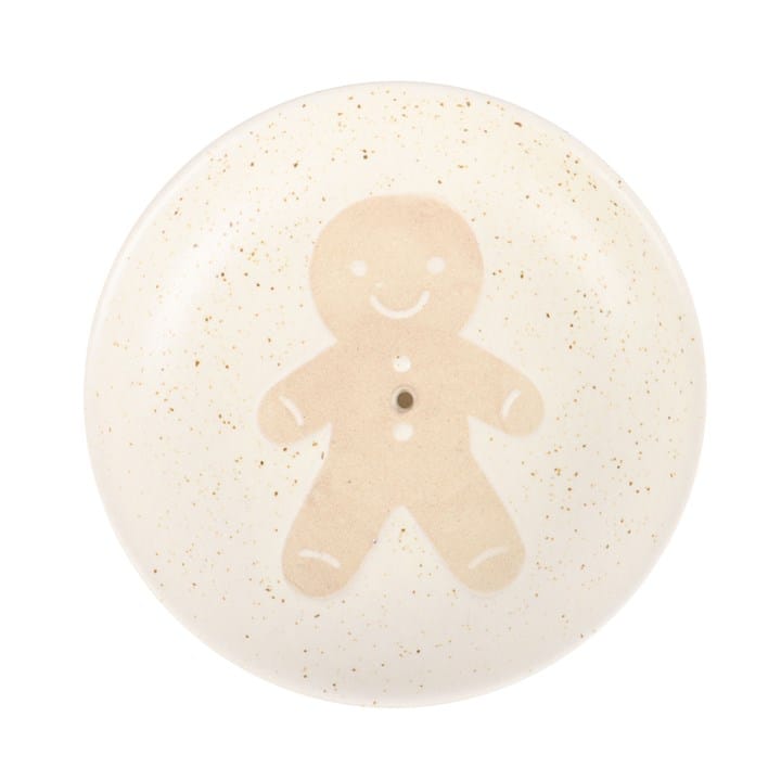 Gingerbread Man Incense Stick Holder | Christmas Ceramic Incense Plate
