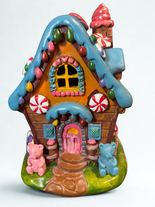 7" LED Gingerbread Candy House Figurine | Tabletop Christmas Decor
