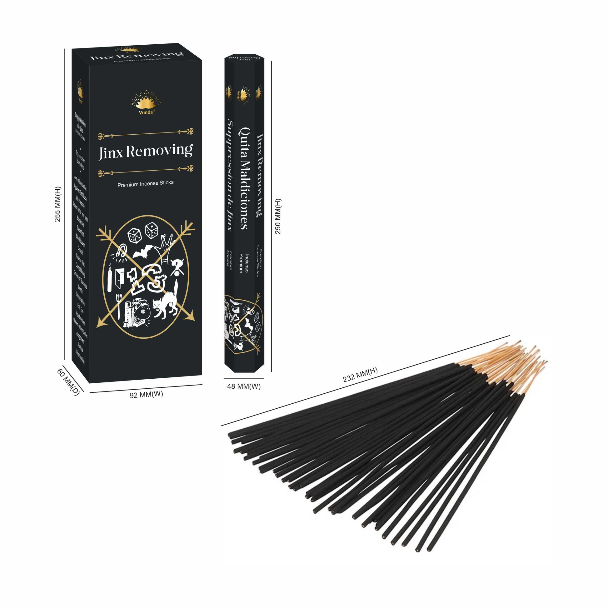 Jinx Remover hexa incense sticks (pack of 6) - Authentic Occult and Witchcraft Supply Image