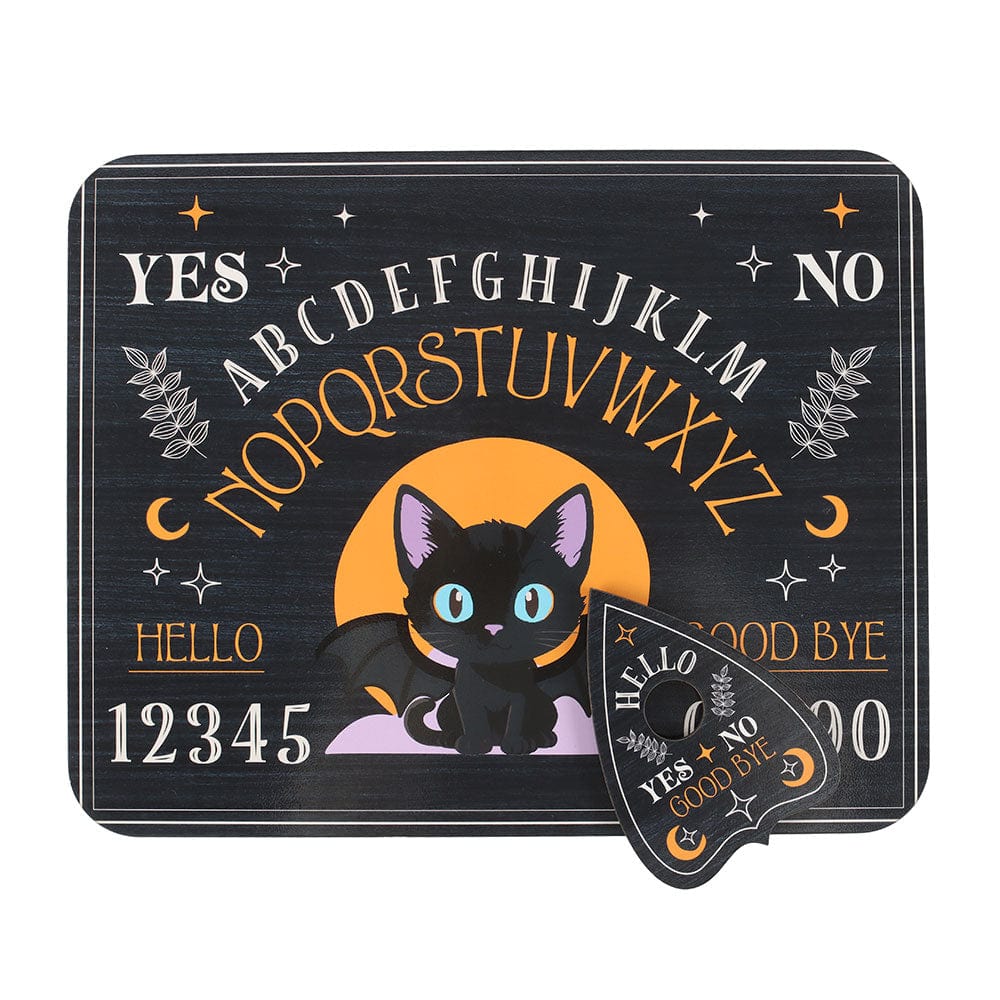 Cute and Creepy Bat Cat Talking Board - Gothic Kawaii Spirit Board with Planchette