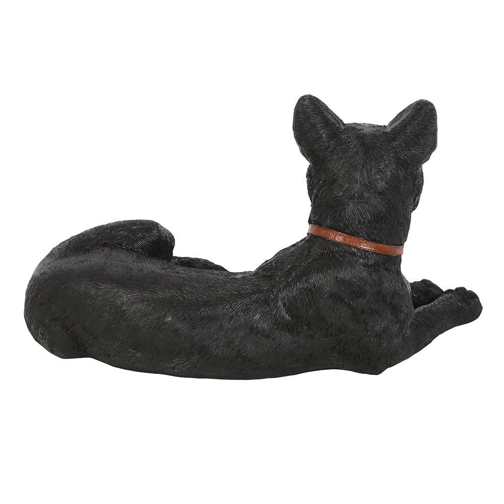 Large Laying Black Cat Figurine – Gothic Witchy Home Decor