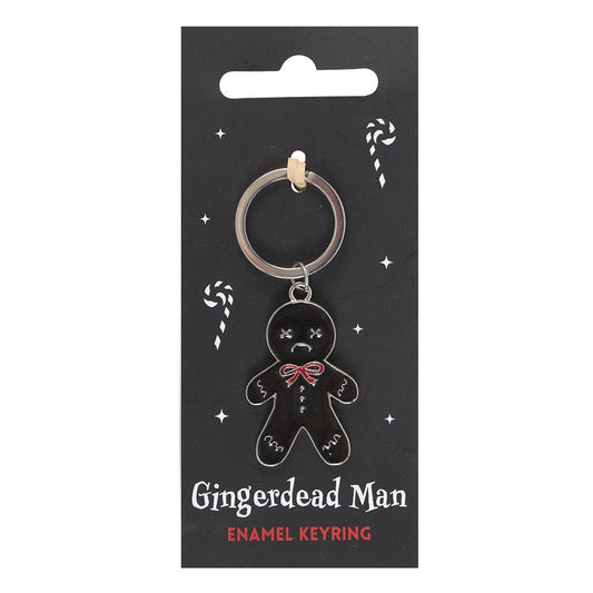 Spooky Gingerbread Man Keyring - Creepy Christmas & Gothic Gift