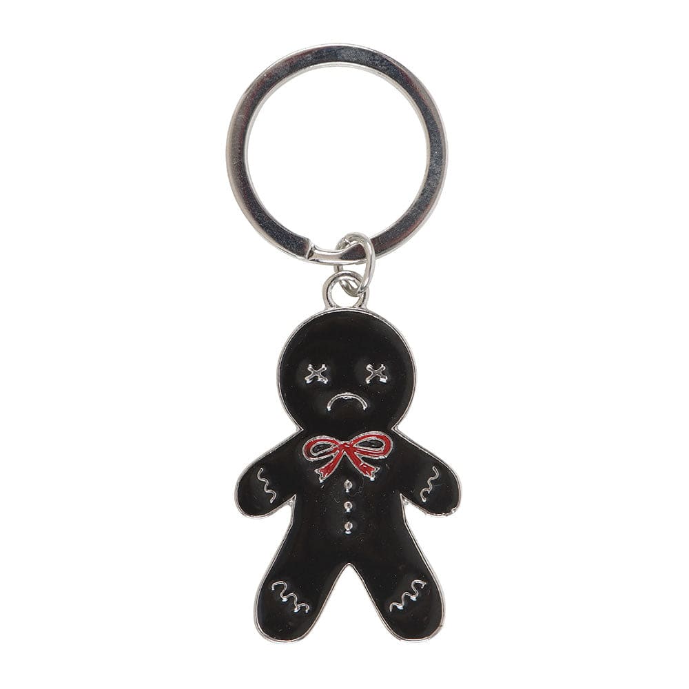 Spooky Gingerbread Man Keyring - Creepy Christmas & Gothic Gift - Authentic Occult and Witchcraft Supply Image