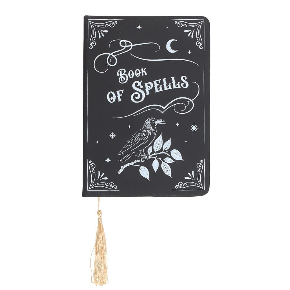 Mystic Raven Book of Spells A5 Notebook – Witchy Journal & Grimoire