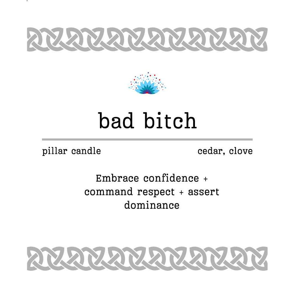 Manifestation Pillar Candle Bad Bitch 7"x1.5" - Authentic Occult and Witchcraft Supply Image