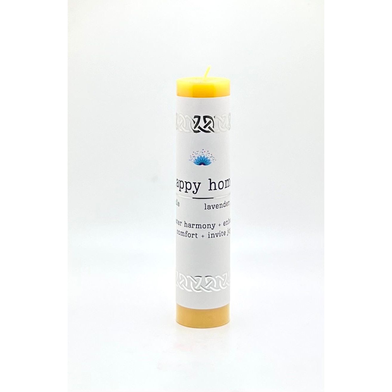 Manifestation Pillar Candle Happy Home 7"x1.5" - Authentic Occult and Witchcraft Supply Image