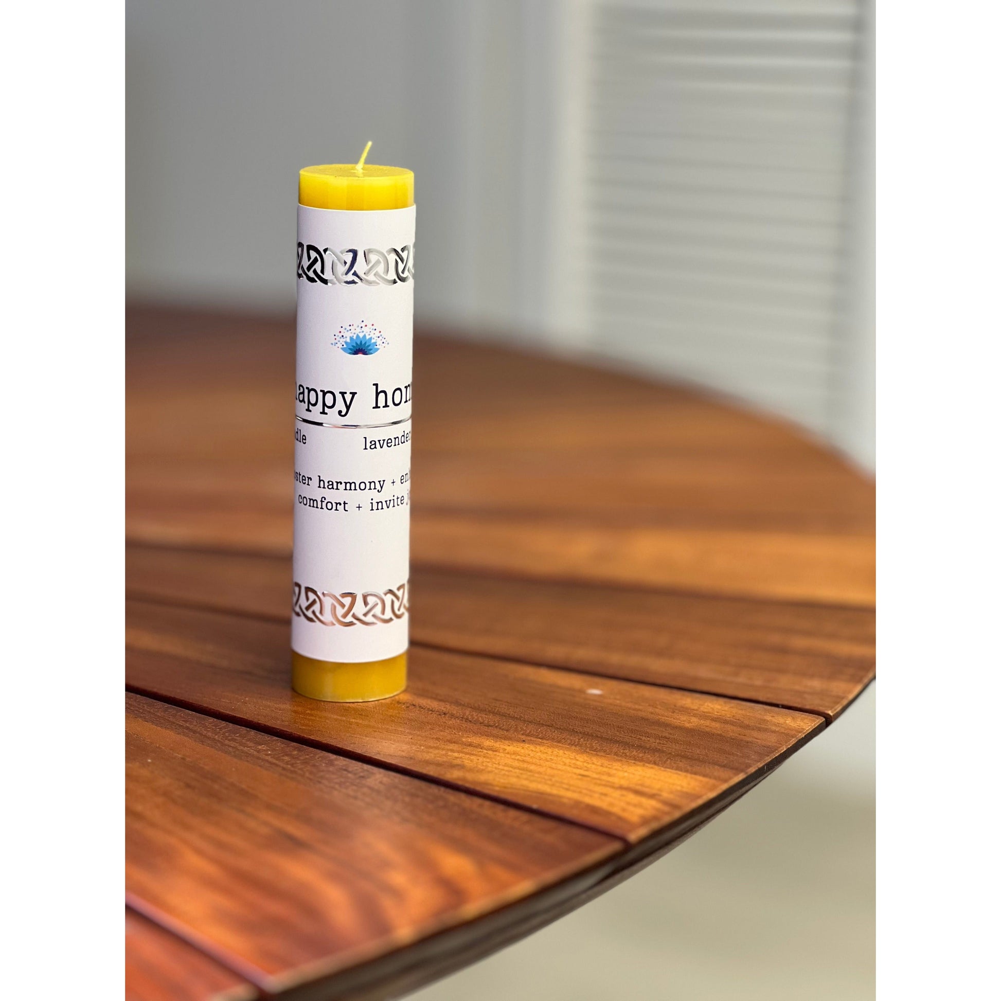 Manifestation Pillar Candle Happy Home 7"x1.5" - Authentic Occult and Witchcraft Supply Image