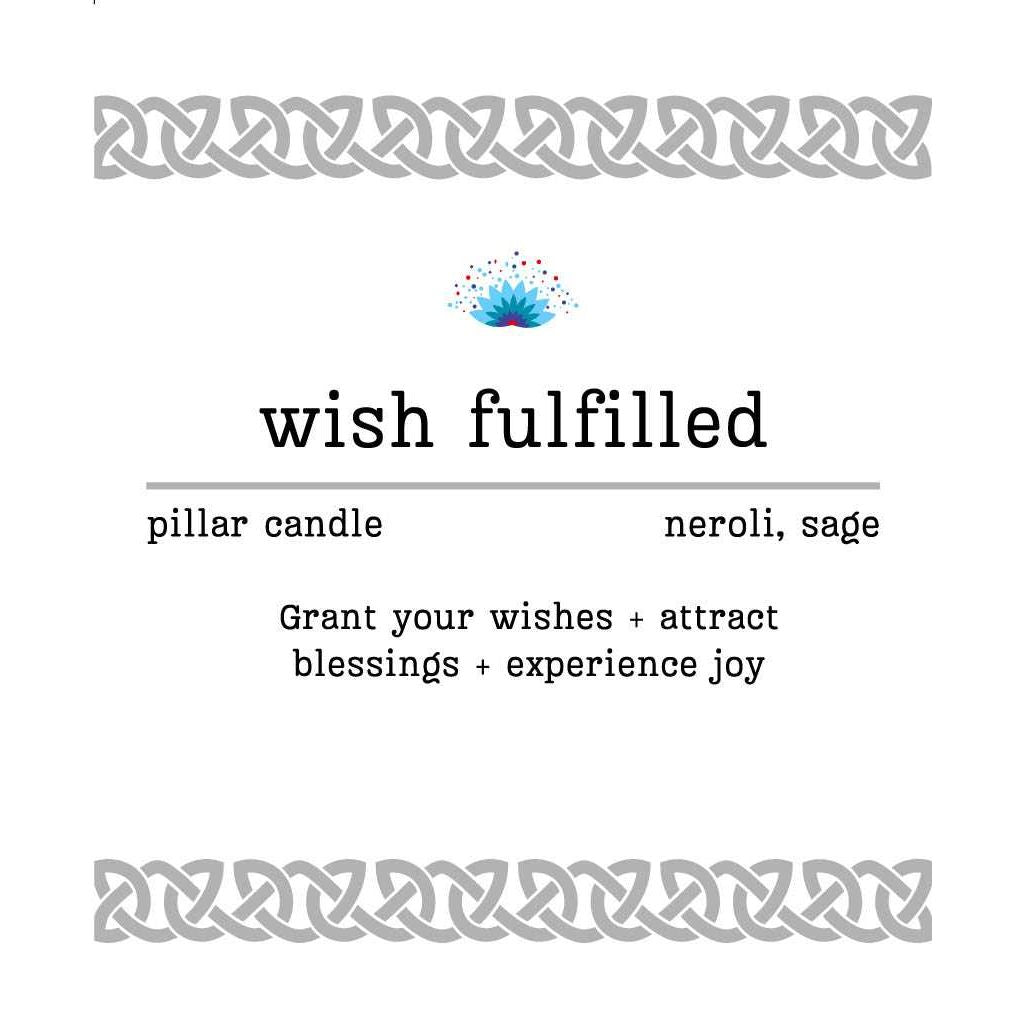 Manifestation Pillar Candle Wish Fulfilled 7"x1.5" - Authentic Occult and Witchcraft Supply Image