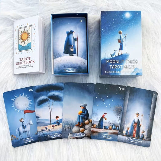 Moonlit Tales Tarot Deck – Gentle Dreamy Tarot Cards for Quiet Reflection