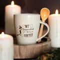 My Broomstick Runs on Coffee Mug & Spoon Set | Witch Coffee Mug