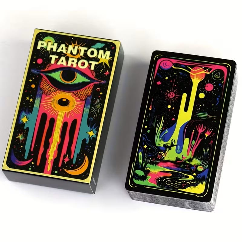 Phantom Tarot Deck – 78-Card Neon Psychedelic Tarot Cards