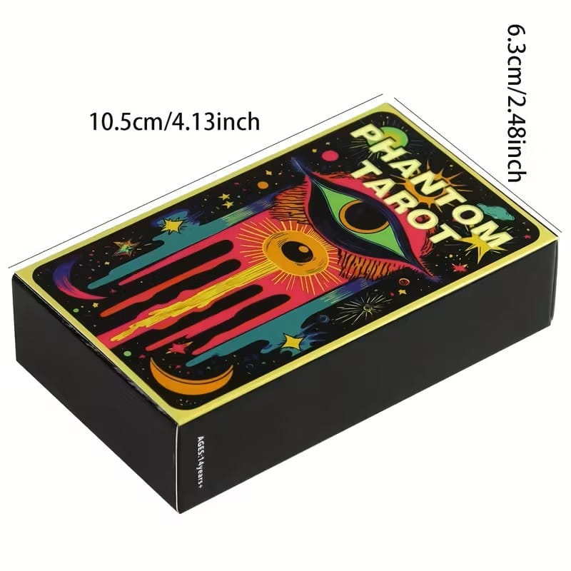 Phantom Tarot Deck – 78-Card Neon Psychedelic Tarot Cards