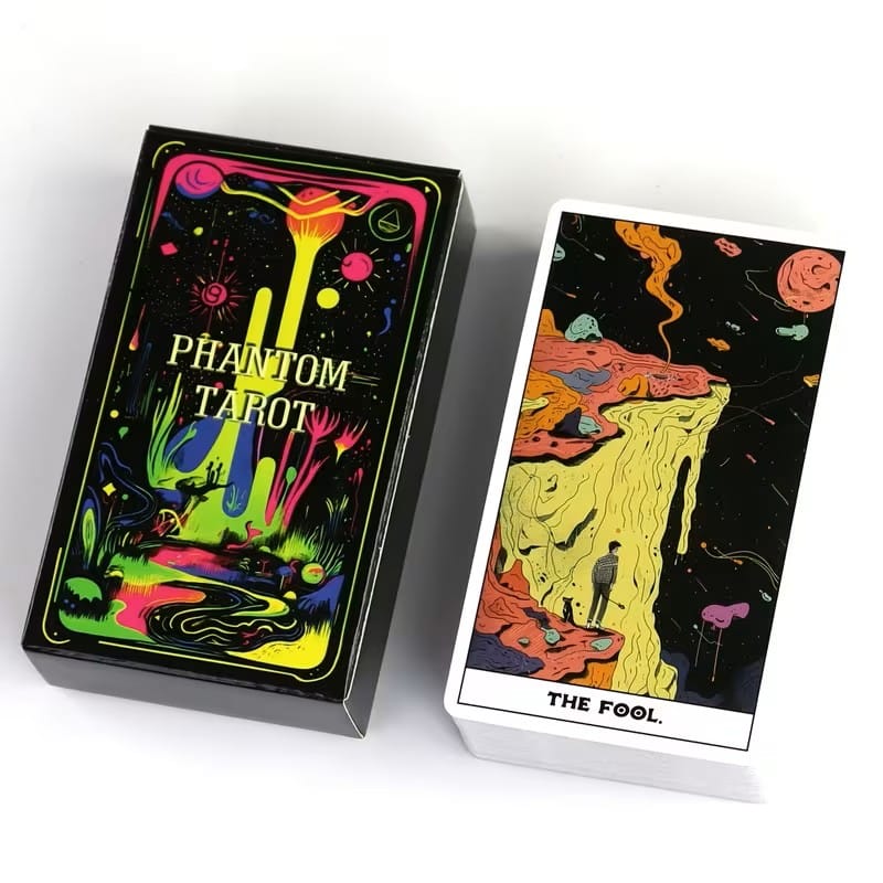Phantom Tarot Deck – 78-Card Neon Psychedelic Tarot Cards