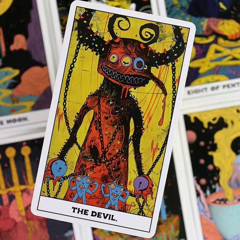 Phantom Tarot Deck – 78-Card Neon Psychedelic Tarot Cards