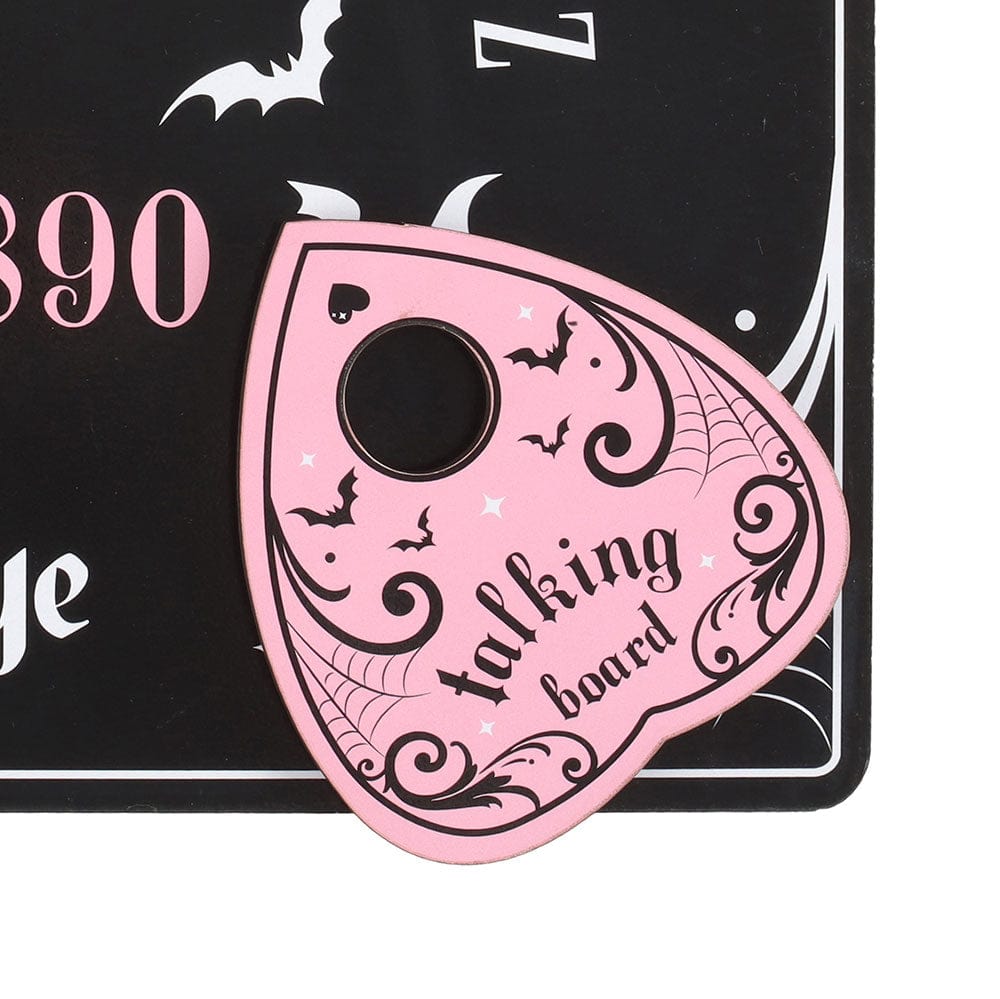 Pink and Black Talking Board: Pastel Goth & Emo Ouija Style Spirit Board for Divination