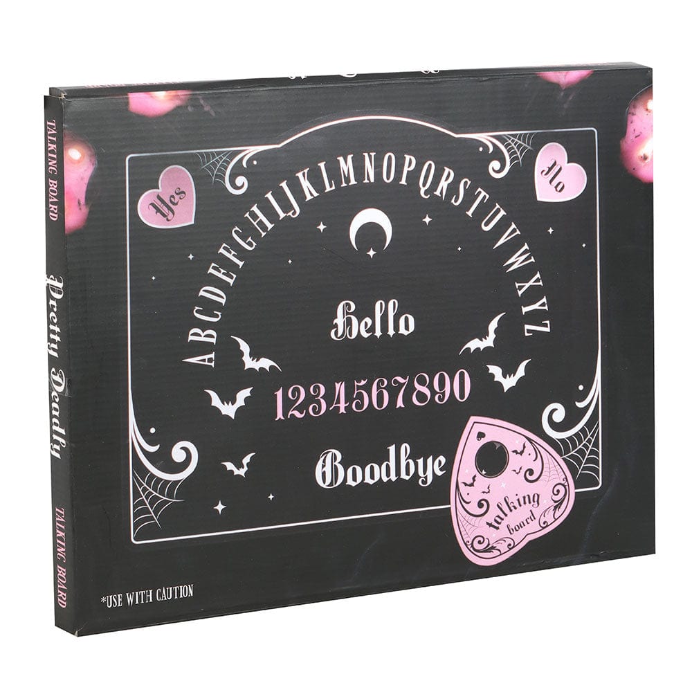 Pink and Black Talking Board: Pastel Goth & Emo Ouija Style Spirit Board for Divination