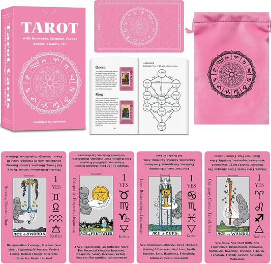 Tarot Cards for Beginners with Meanings on Cards | 450GSM