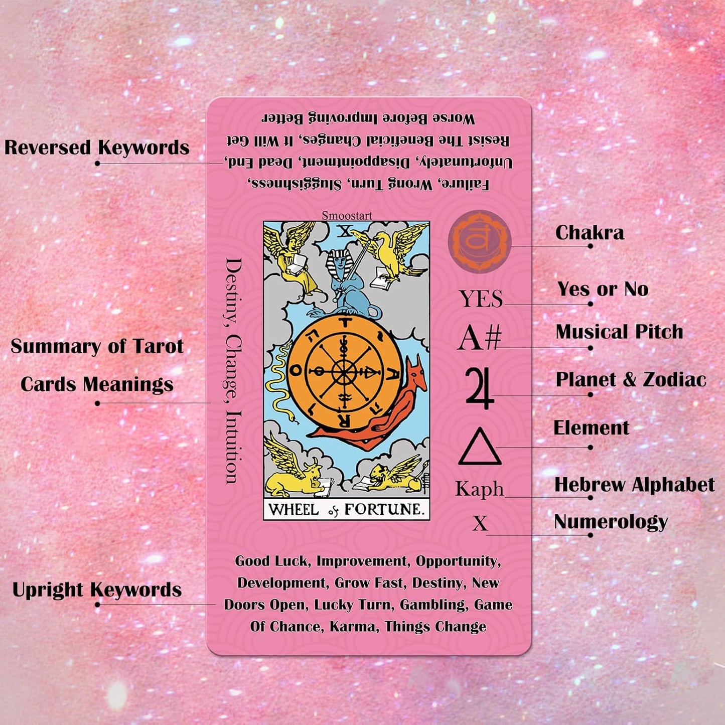 Tarot Cards for Beginners with Meanings on Cards | 450GSM