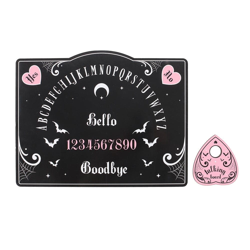 Pink and Black Talking Board: Pastel Goth & Emo Ouija Style Spirit Board for Divination
