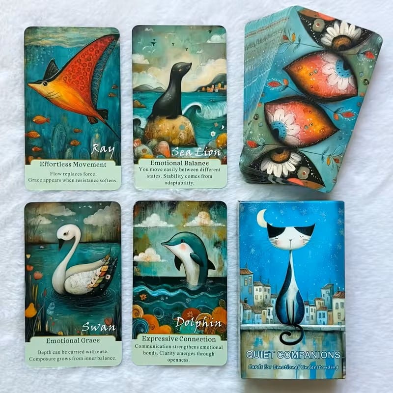 Quiet Companions Oracle Cards – Emotional Understanding & Gentle Reflection Deck