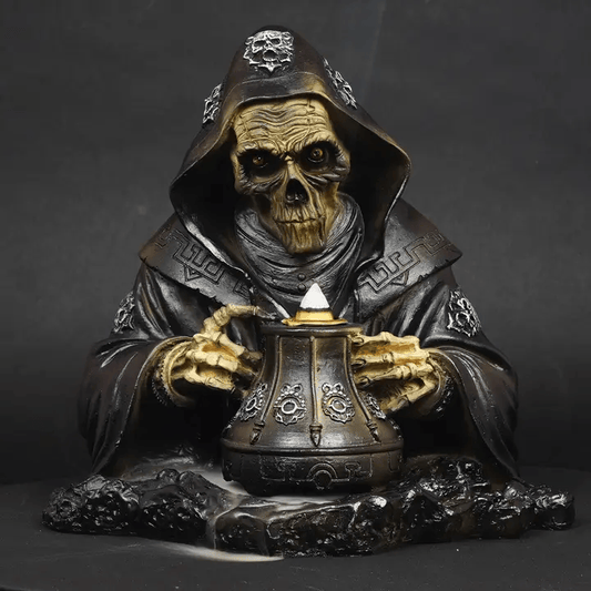 Reaper Backflow Incense Burner - Gothic Smoke Waterfall & Spooky Decor