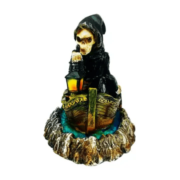 Reaper Lamp Backflow Incense Burner - Gothic Smoke Waterfall & Spooky Decor