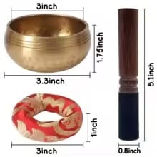 Tibetan Singing Bowl Set – Handmade Nepal Meditation Sound Bowl with Mallet & Cushion | Sound Healing, Yoga, Chakra Balancing